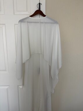 White Sheer Kimono Cover-Up